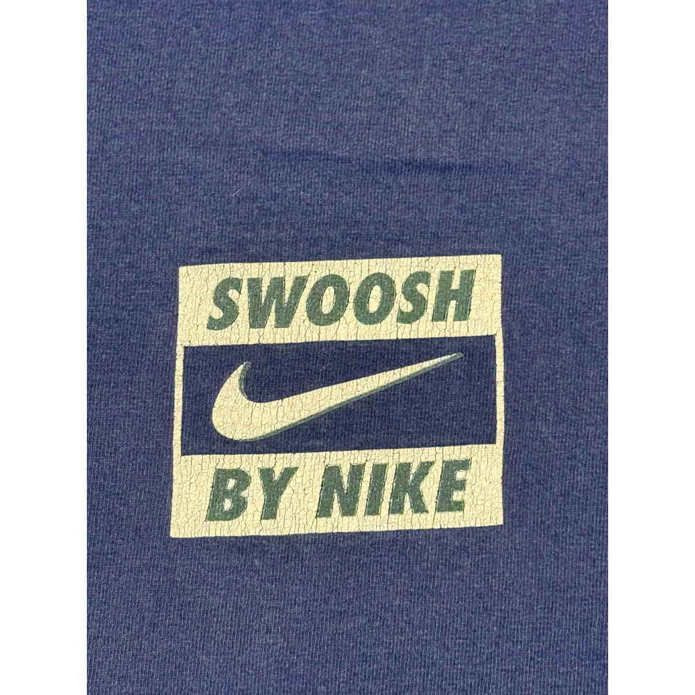 Vintage 95' Nike Swoosh By Nike T Shirt XL Made in the USA Blue Single Stitch - Picture 10 of 10